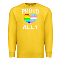 Lemon proud ally lgbt rainbow heart gay pride month Premium Sweatshirt - linhVisuals