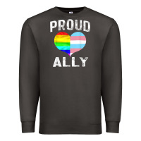 Smoke proud ally lgbt rainbow heart gay pride month Premium Sweatshirt - linhVisuals