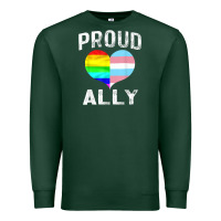 Sports Green proud ally lgbt rainbow heart gay pride month Premium Sweatshirt - linhVisuals