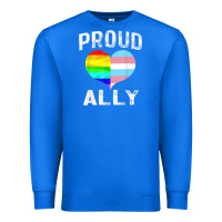 True Royal proud ally lgbt rainbow heart gay pride month Premium Sweatshirt - linhVisuals