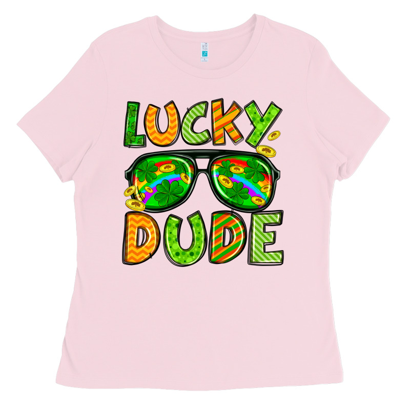 St. Patrick's Lucky Dude Ladies Tee by OliviaCreatesArt | Teevron