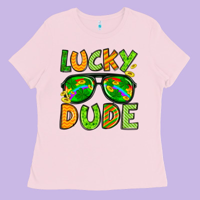 St. Patrick's Lucky Dude Ladies Tee Designed By Oliviacreatesart