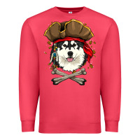 Cardinal alaskan malamute pirate dog halloween Premium Sweatshirt - linhVisuals