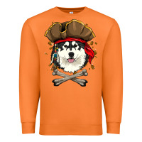 Carrot alaskan malamute pirate dog halloween Premium Sweatshirt - linhVisuals