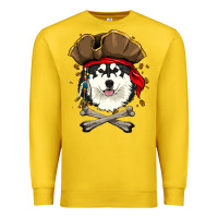 Lemon alaskan malamute pirate dog halloween Premium Sweatshirt - linhVisuals