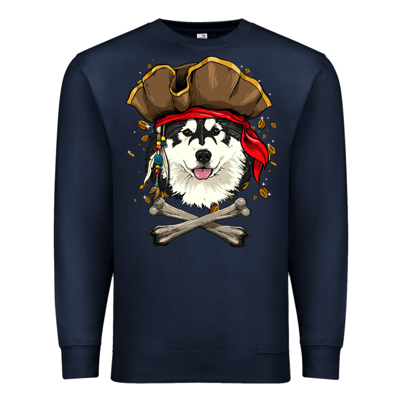 Alaskan Malamute Pirate Dog Halloween Premium Sweatshirt by linhVisuals | Teevron