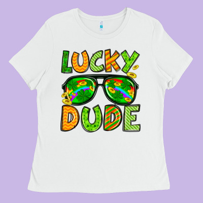 St. Patrick's Lucky Dude Ladies Tee Designed By Oliviacreatesart
