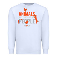 White aspca animals are my kind of people t shirt dark Premium Sweatshirt - linhVisuals