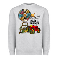 Heather Grey so god made a farmer Heavyweight Sweatshirt - JahusDesignShop