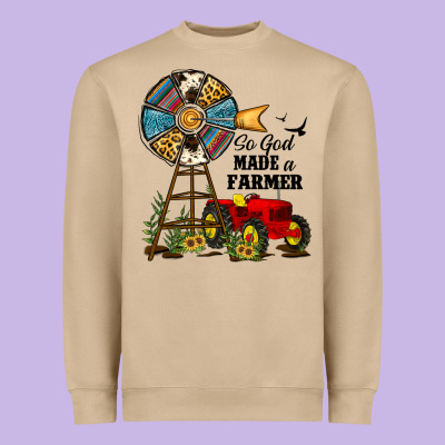 So God Made A Farmer Heavyweight Sweatshirt Designed By Jahusdesignshop