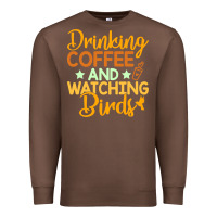 Chestnut drinking coffee watching birds funny Premium Sweatshirt - linhVisuals