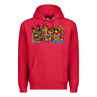 Cardinal peace love autism Premium Hoodie - RacoonDesign