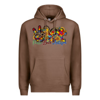 Chestnut peace love autism Premium Hoodie - RacoonDesign