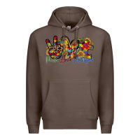 Coffee peace love autism Premium Hoodie - RacoonDesign
