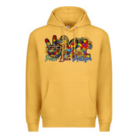 Mustard peace love autism Premium Hoodie - RacoonDesign