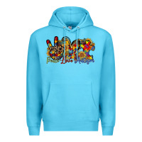 Ocean Blue peace love autism Premium Hoodie - RacoonDesign