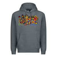 Rock peace love autism Premium Hoodie - RacoonDesign