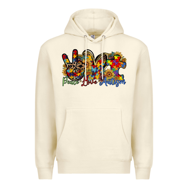 Peace Love Autism Premium Hoodie by RacoonDesign | Teevron