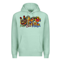 Seafoam peace love autism Premium Hoodie - RacoonDesign