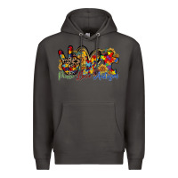 Smoke peace love autism Premium Hoodie - RacoonDesign