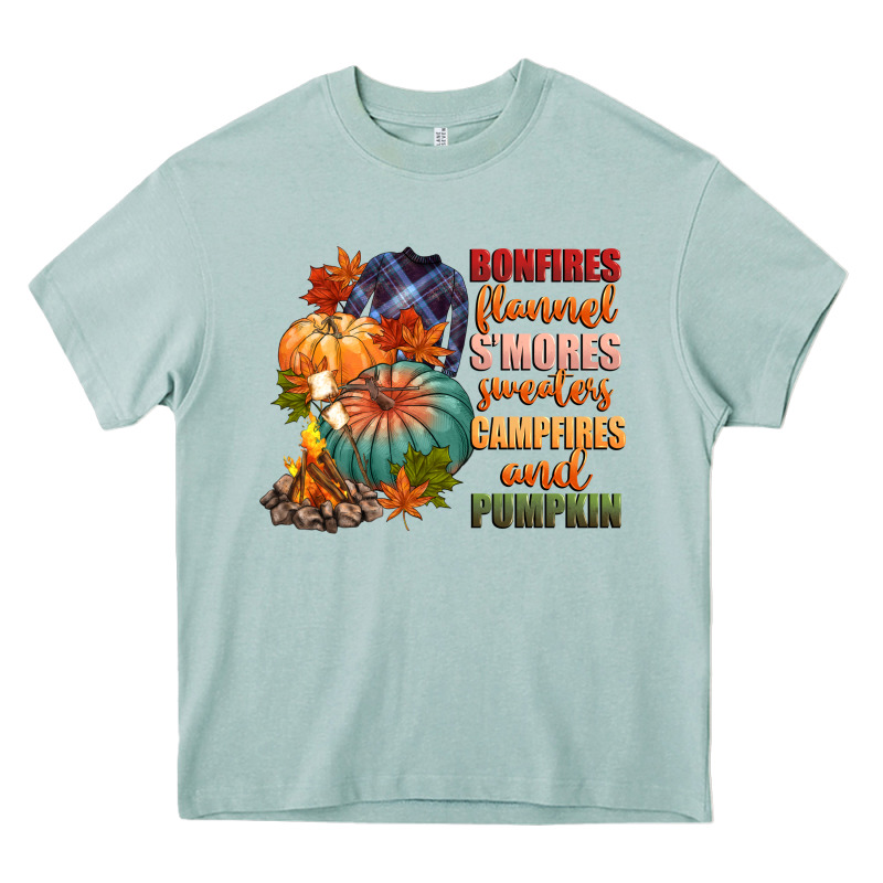 Bonfires Flannels Smores Campfires And Pu Heavy Core Tee by CowGirlArtShop | Teevron