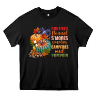 Black bonfires flannels smores campfires and pu Heavy Core Tee - CowGirlArtShop