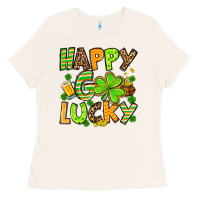 Bone St. Patrick's Happy go lucky Ladies Tee - OliviaCreatesArt