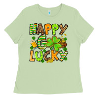 St. Patrick's Happy Go Lucky Ladies Tee | Teevron