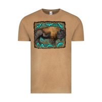 Vintage Camel bison with gemstone background Vintage Tee - RanaPortraitStore