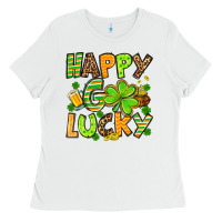 St. Patrick's Happy Go Lucky Ladies Tee | Teevron