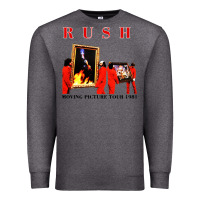 Charcoal Heather rush moving pictures Premium Sweatshirt - linhVisuals