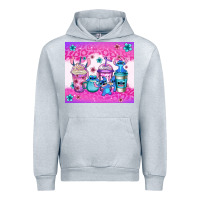 Heather Grey stitch coffee cups Urban Hoodie - Jasminsmagicworld
