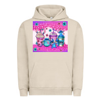 Pigment French Oak stitch coffee cups Urban Hoodie - Jasminsmagicworld