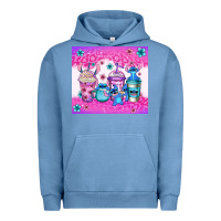 Pigment Pebble Blue stitch coffee cups Urban Hoodie - Jasminsmagicworld