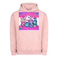 Pigment Salmon stitch coffee cups Urban Hoodie - Jasminsmagicworld