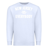 White NEW JERSEY - VS - EVERYBODY Premium Sweatshirt - linhVisuals