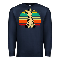 Navy africa animals african safari retro Premium Sweatshirt - linhVisuals