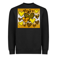 Black yellow hearts Heavyweight Sweatshirt - JahusDesignShop