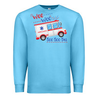 Ocean Blue emt paramedic wee woo ambulance boo Premium Sweatshirt - linhVisuals