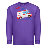 Purple emt paramedic wee woo ambulance boo Premium Sweatshirt - linhVisuals