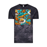 Cloud Black more espresso less despresso coffee with leopard seamless pattern bbs Vintage Tee - BundleAndBundleShop