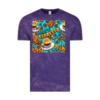 Cloud Purple more espresso less despresso coffee with leopard seamless pattern bbs Vintage Tee - BundleAndBundleShop