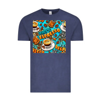 Vintage Denim more espresso less despresso coffee with leopard seamless pattern bbs Vintage Tee - BundleAndBundleShop
