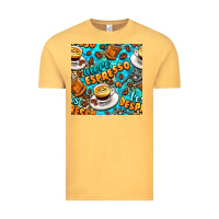 Vintage Mustard more espresso less despresso coffee with leopard seamless pattern bbs Vintage Tee - BundleAndBundleShop