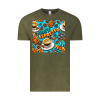 Vintage Olive more espresso less despresso coffee with leopard seamless pattern bbs Vintage Tee - BundleAndBundleShop