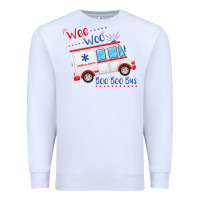 White emt paramedic wee woo ambulance boo Premium Sweatshirt - linhVisuals
