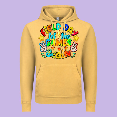 Field Day Let The Games Begin Vintage Hoodie Designed By Cowhidedigitalart