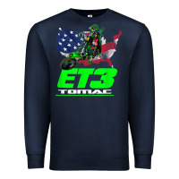Navy eli et3 tomac usa flag 450sx motocross et Premium Sweatshirt - linhVisuals