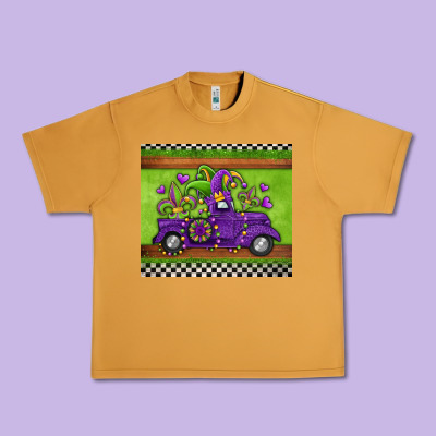 Mardi Gras Truck Urban Heavy Tee Designed By Jasminsmagicworld