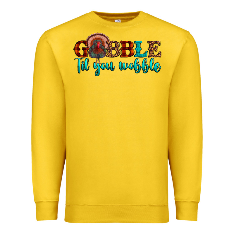 Gobble Til You Wobble Premium Sweatshirt by JahusDesignShop | Teevron